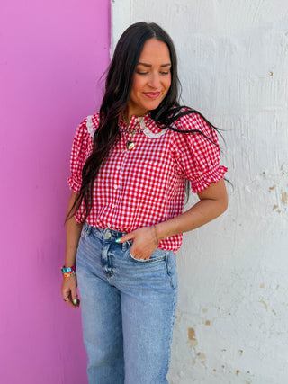Ari Gingham Top
