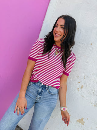 Baylee Striped Knit Top