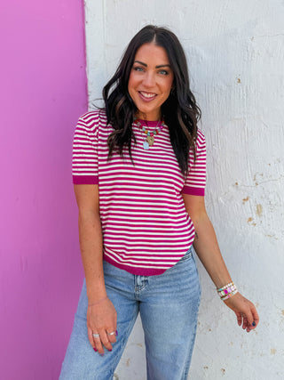 Baylee Striped Knit Top