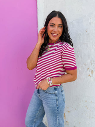 Baylee Striped Knit Top