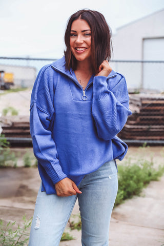 Reagan Sweater-Cobalt Blue