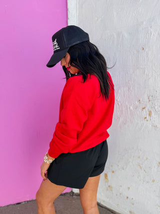 Favorite Parent Crewneck-Red