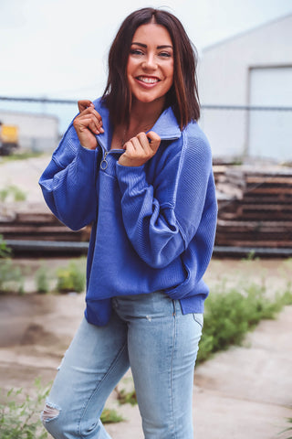 Reagan Sweater-Cobalt Blue