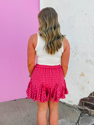 Lola Gingham Mini Skirt