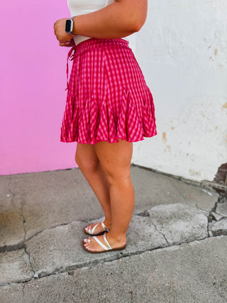 Lola Gingham Mini Skirt