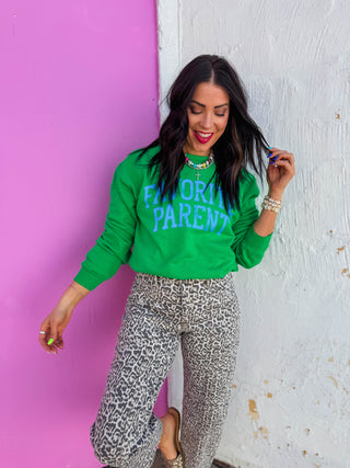 Favorite Parent Crewneck-Green