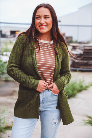 Ember Cardigan-Olive