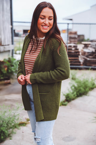 Ember Cardigan-Olive