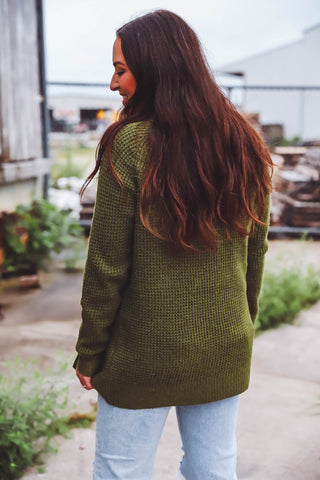 Ember Cardigan-Olive