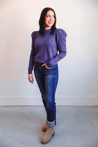 Izzie Sweater-Dark Purple