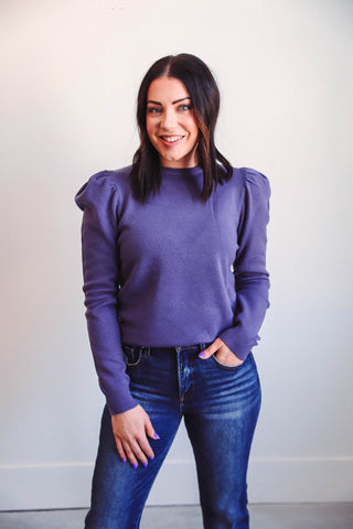 Izzie Sweater-Dark Purple