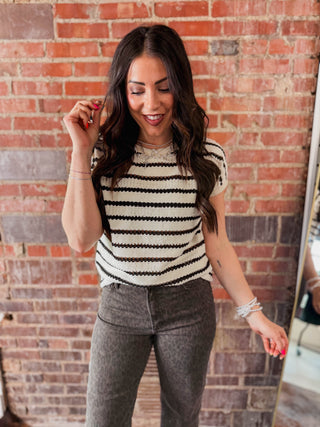Melissa Striped Knit Top