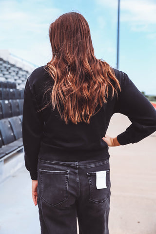 Nebraska Oversized Outline Cropped Crewneck