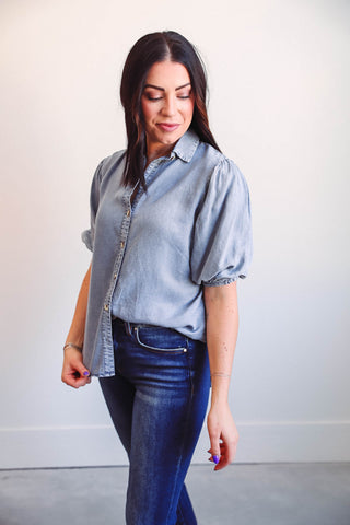 Sara Denim Top