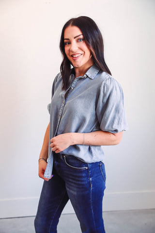 Sara Denim Top