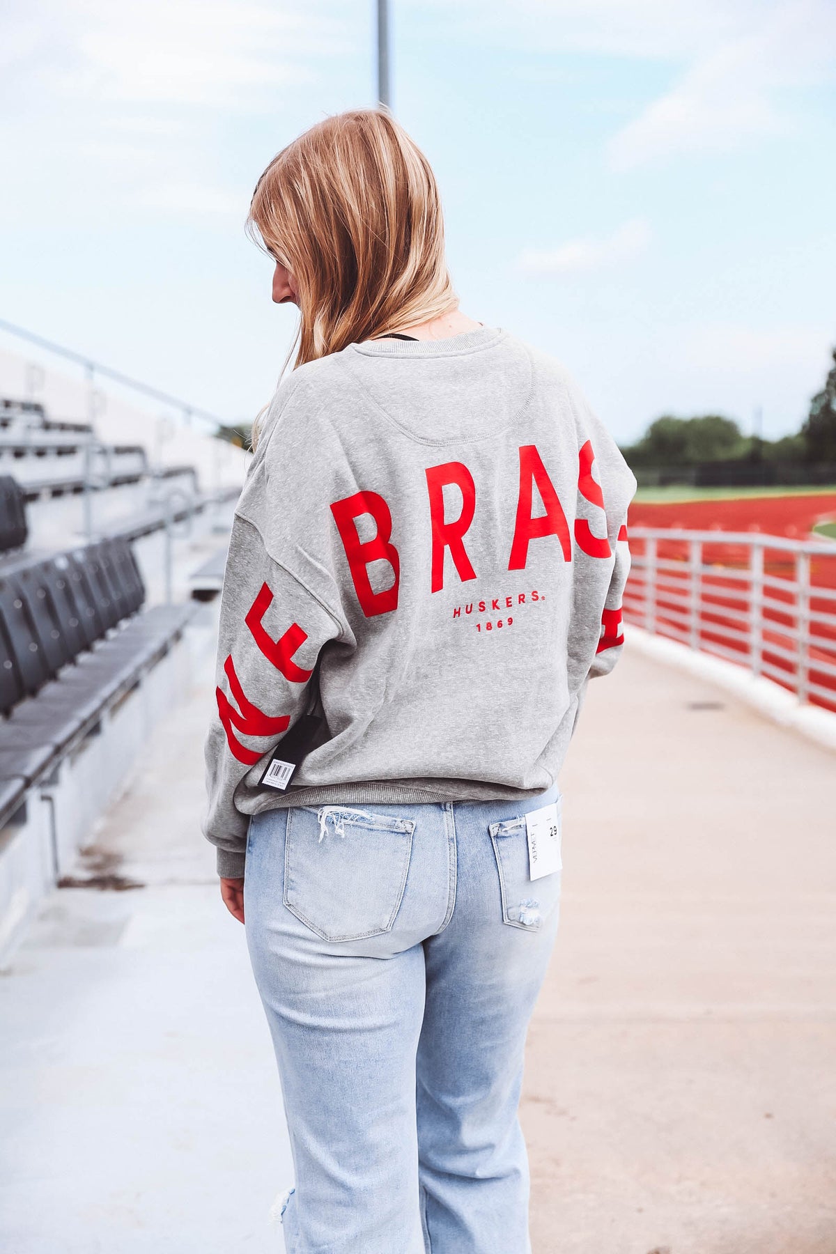 Nebraska Barkley Split Sleeve Crewneck