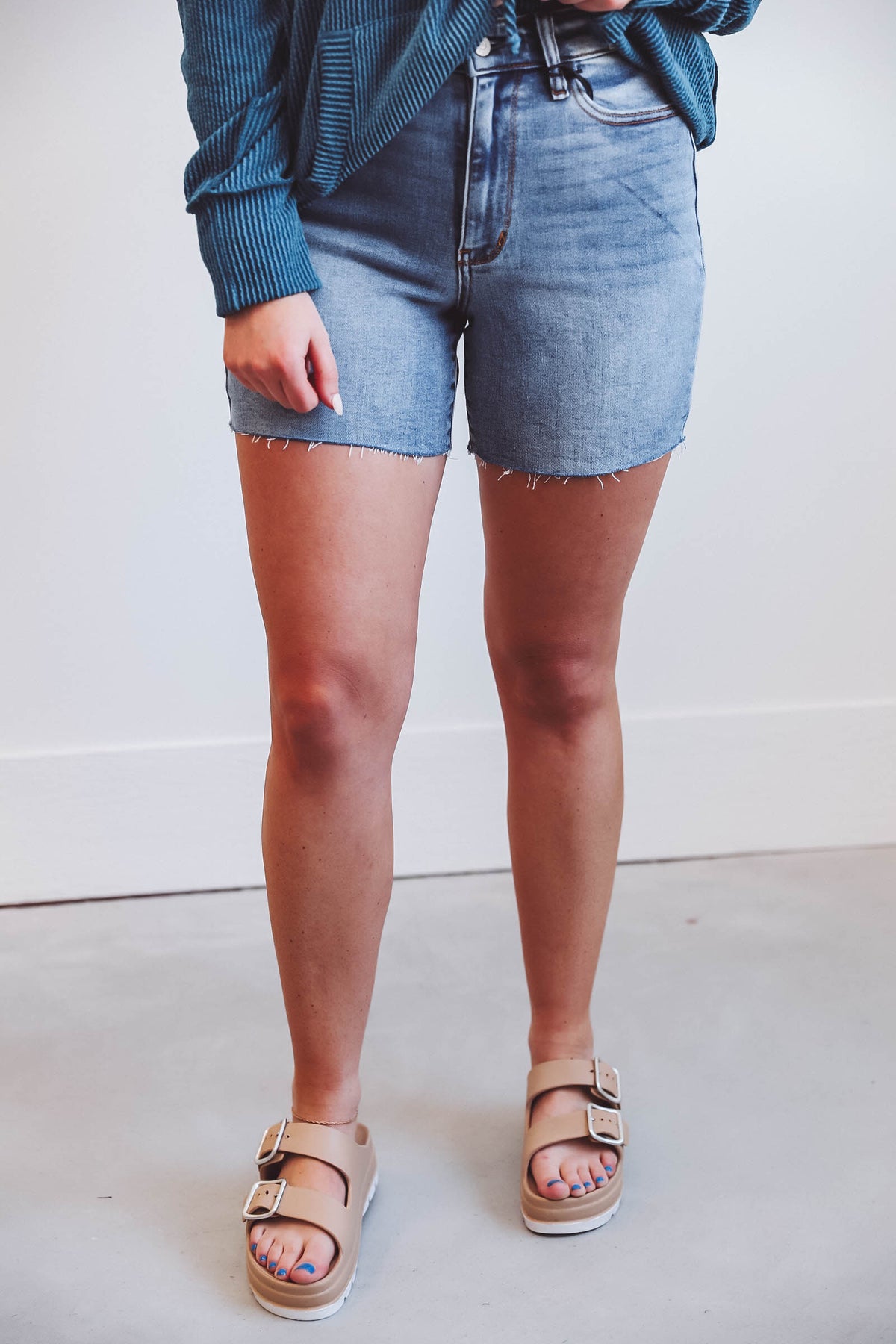Hazel High Rise Denim Shorts