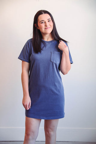 Kick Back Dress-Vintage Indigo-Thread & Supply