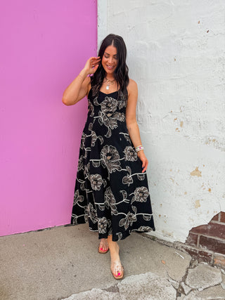 Janie Floral Midi Dress