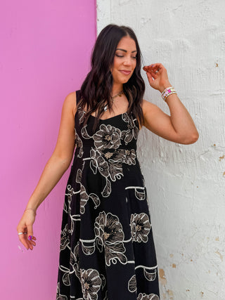 Janie Floral Midi Dress