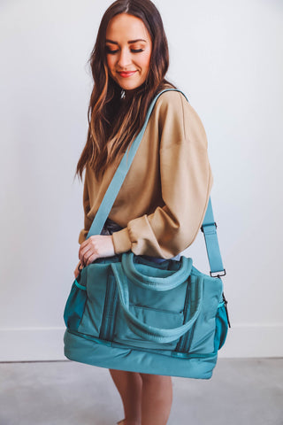 Brooke Puffy Duffle Bag-Mint