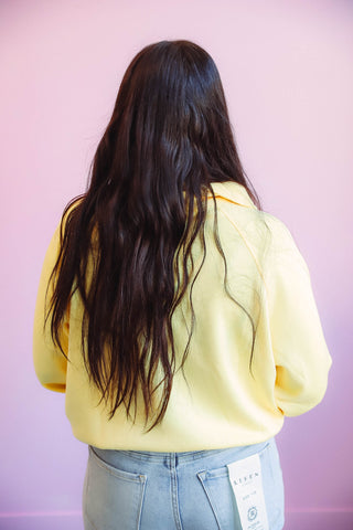 Hazel Quarter Zip-Creamy Yellow