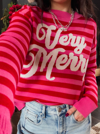 Very Merry Striped Sweater