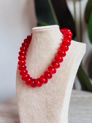 Sugar Bead Red Necklace