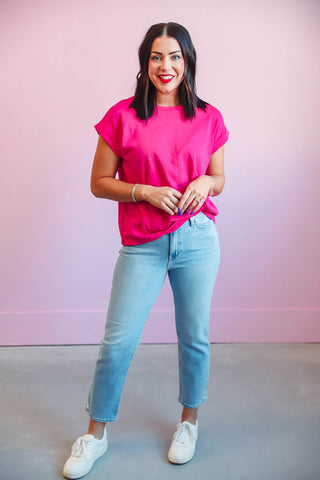 Jessica Tee-Hot Pink