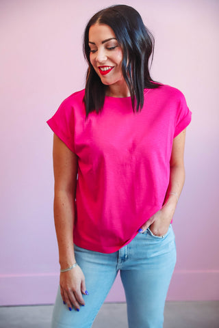 Jessica Tee-Hot Pink