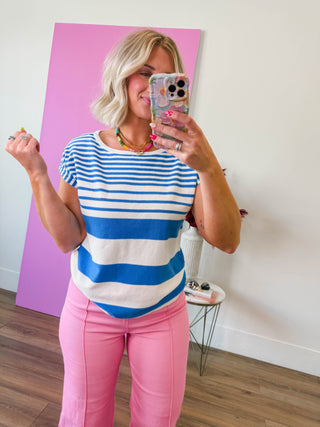 Liz Striped Knit Top