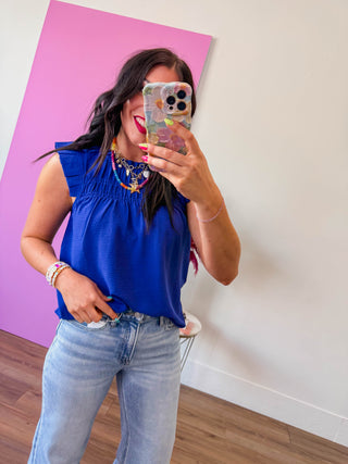 Carmen Top-Royal Blue