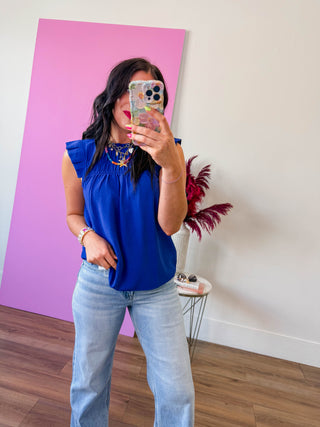 Carmen Top-Royal Blue