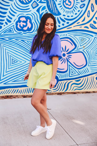 Hallie Shorts-Lime