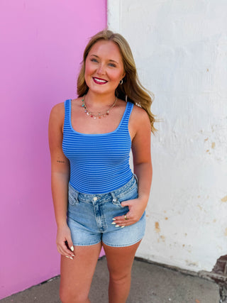 Monroe Striped Tank-Marina
