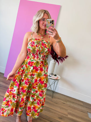 Beach Day Floral Midi Dress