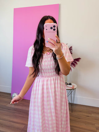 Kinley Gingham Midi Dress