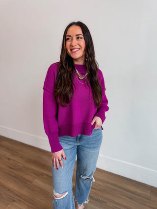 Naomi Sweater-Light Plum