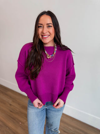 Naomi Sweater-Light Plum