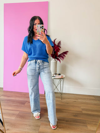 Jory Waffle Knit Top