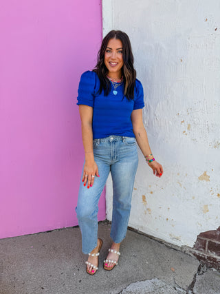 Jayla High Rise 90's Straight Leg Denim-Light Wash