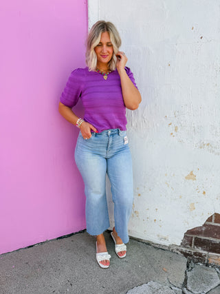 Lindy Knit Top-Orchid