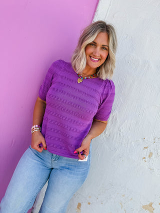 Lindy Knit Top-Orchid