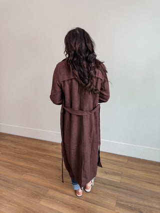 Liv Suede Trench Coat