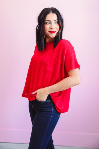 Jeanna Top-Red