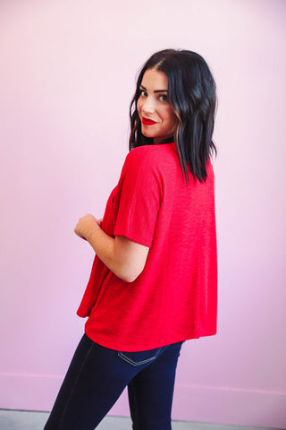 Jeanna Top-Red