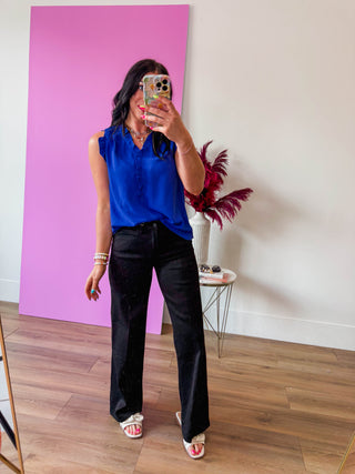 Liza High Rise Trouser Denim