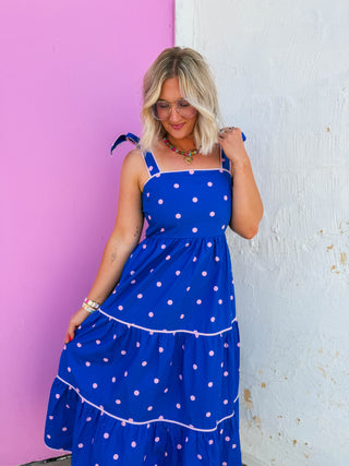 Kassie Polka Dot Midi Dress
