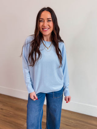 Alana Sweater-Chambray