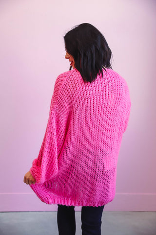 Daisy Knit Cardigan-Punch